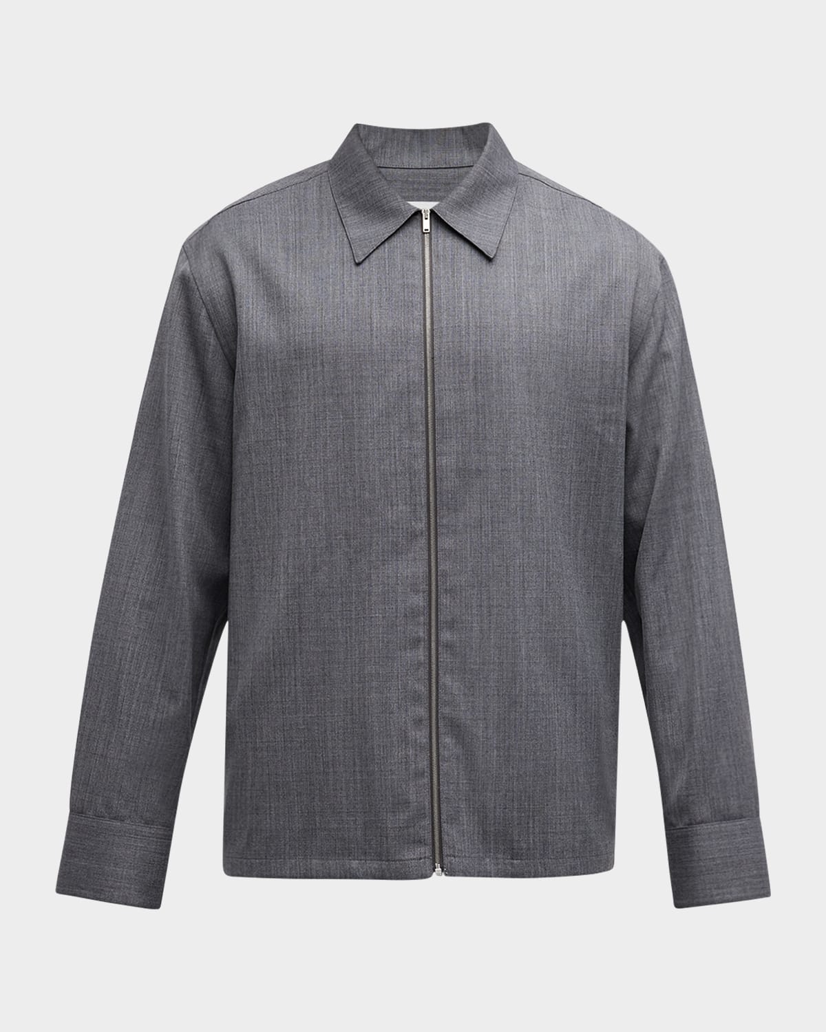Jil Sander Men's Full-Zip Wool Shirt