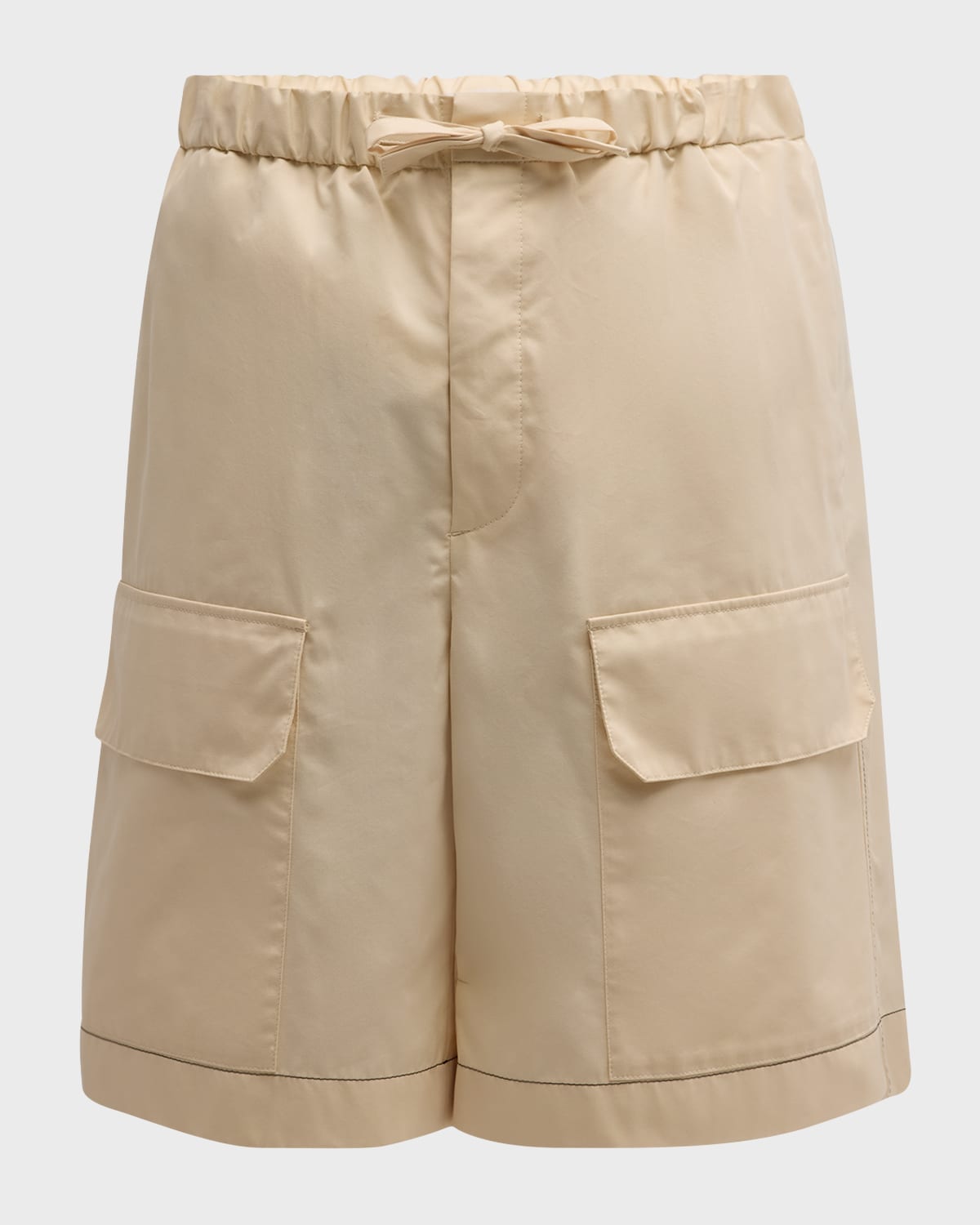 Jil Sander Men's Contrast-Stitch Drawstring Shorts