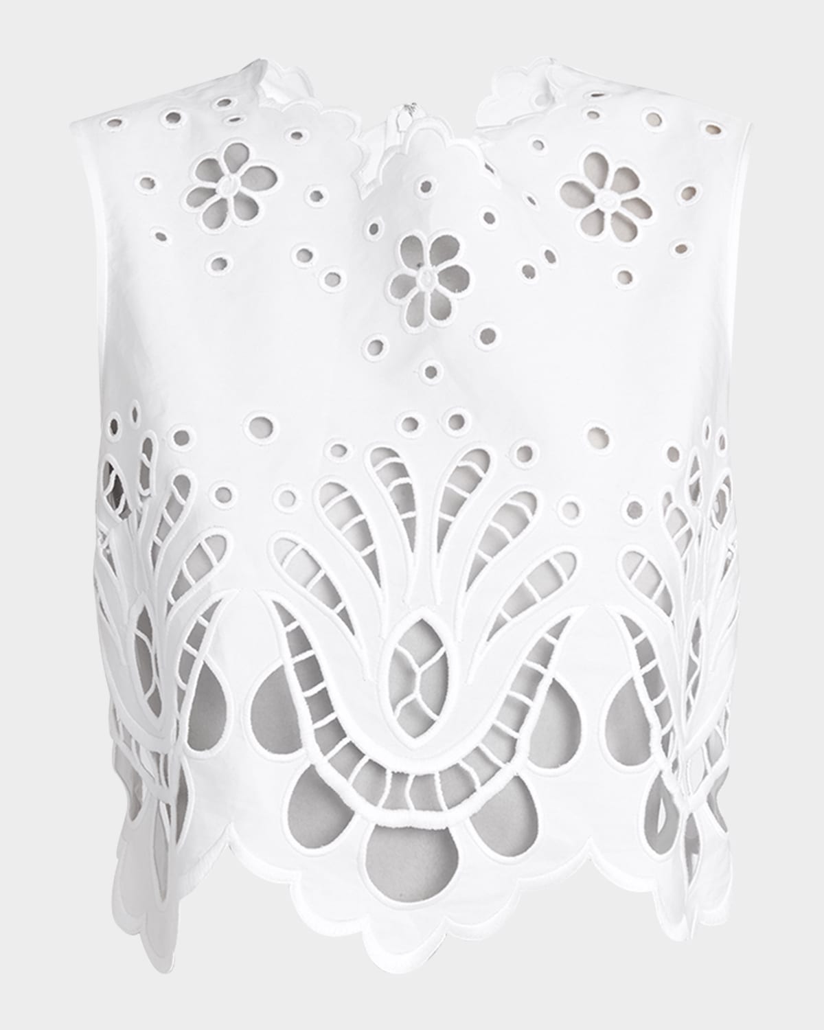 Dolce&Gabbana Cutout Embroidered Cotton Popeline Crop Blouse