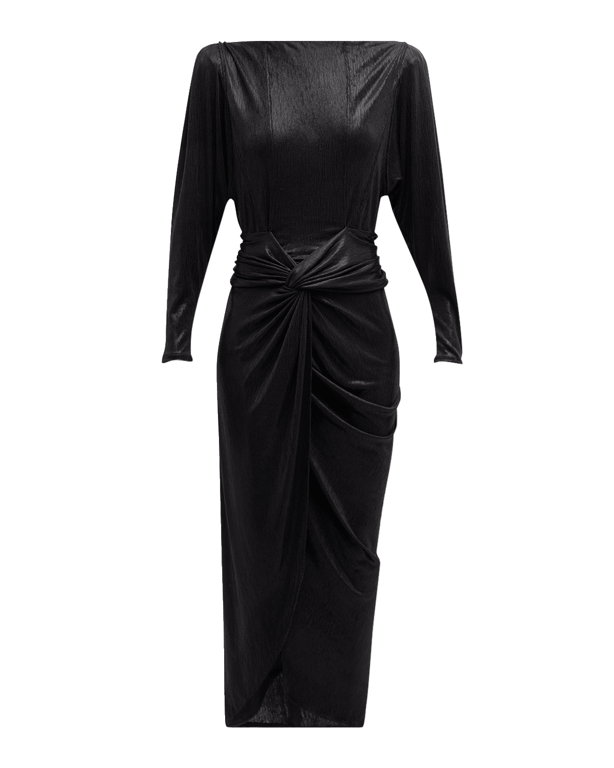 Iro Oceanna Metallic Twist-Front Dress