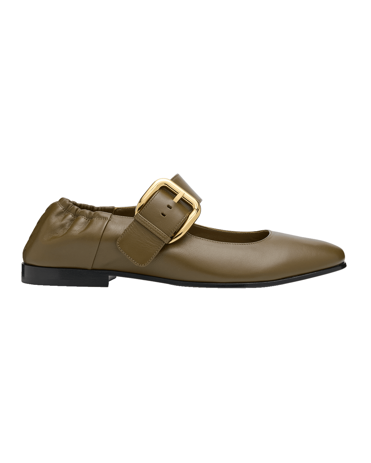 Bottega Veneta Astaire Leather Mary Jane Ballerina Flats