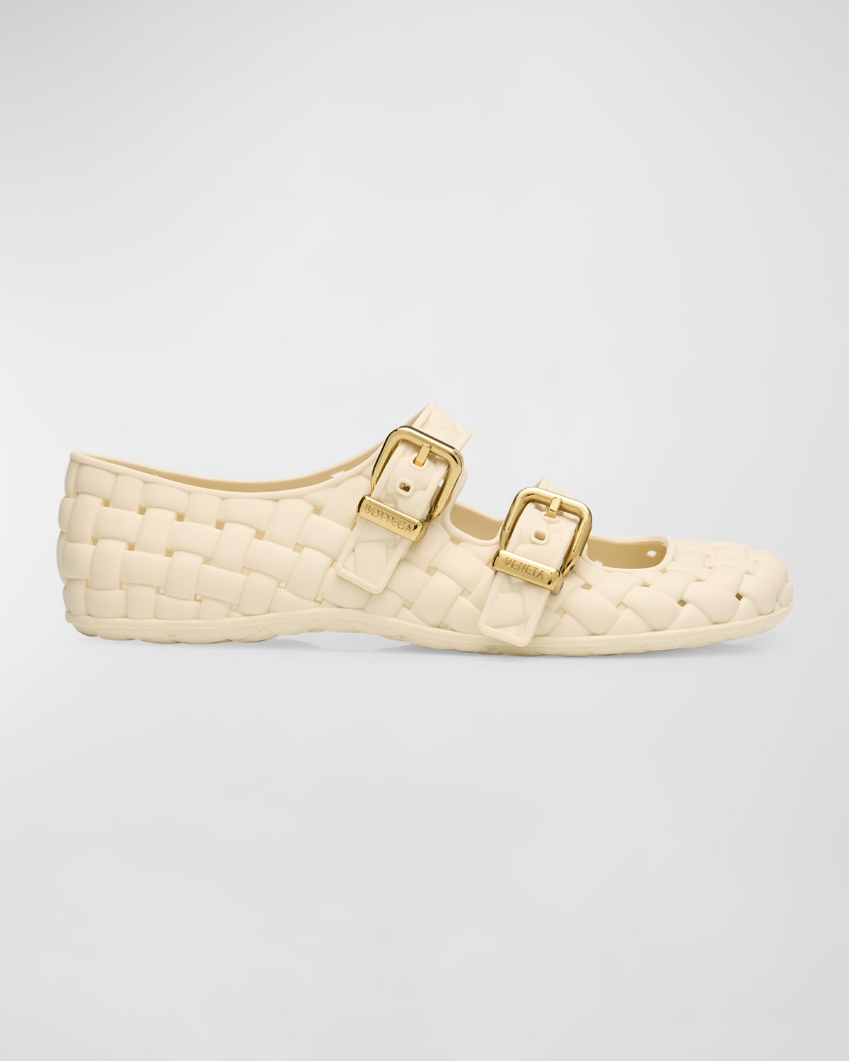 Bottega Veneta Amy Intreccio Dual Mary Jane Ballerina Flats