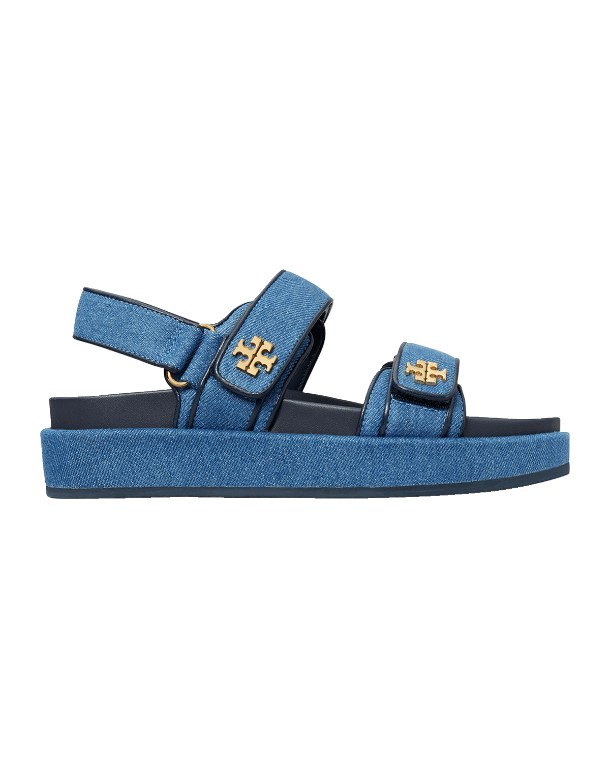 Tory Burch Kira Denim Dual-Band Sport Sandals