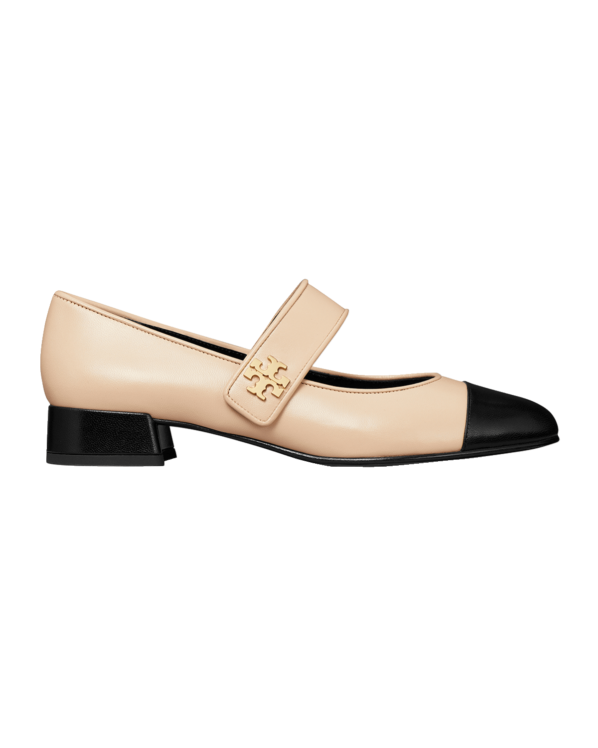 Tory Burch Mary Jane Cap-Toe Bicolor Ballerina Flats
