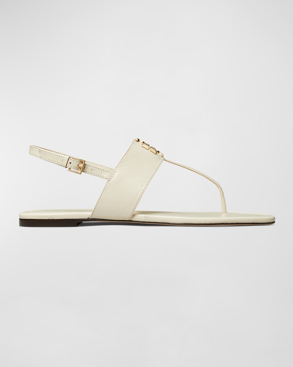 Tory Burch Brannan Flat Studded Leather Slide Sandals Neiman Marcus