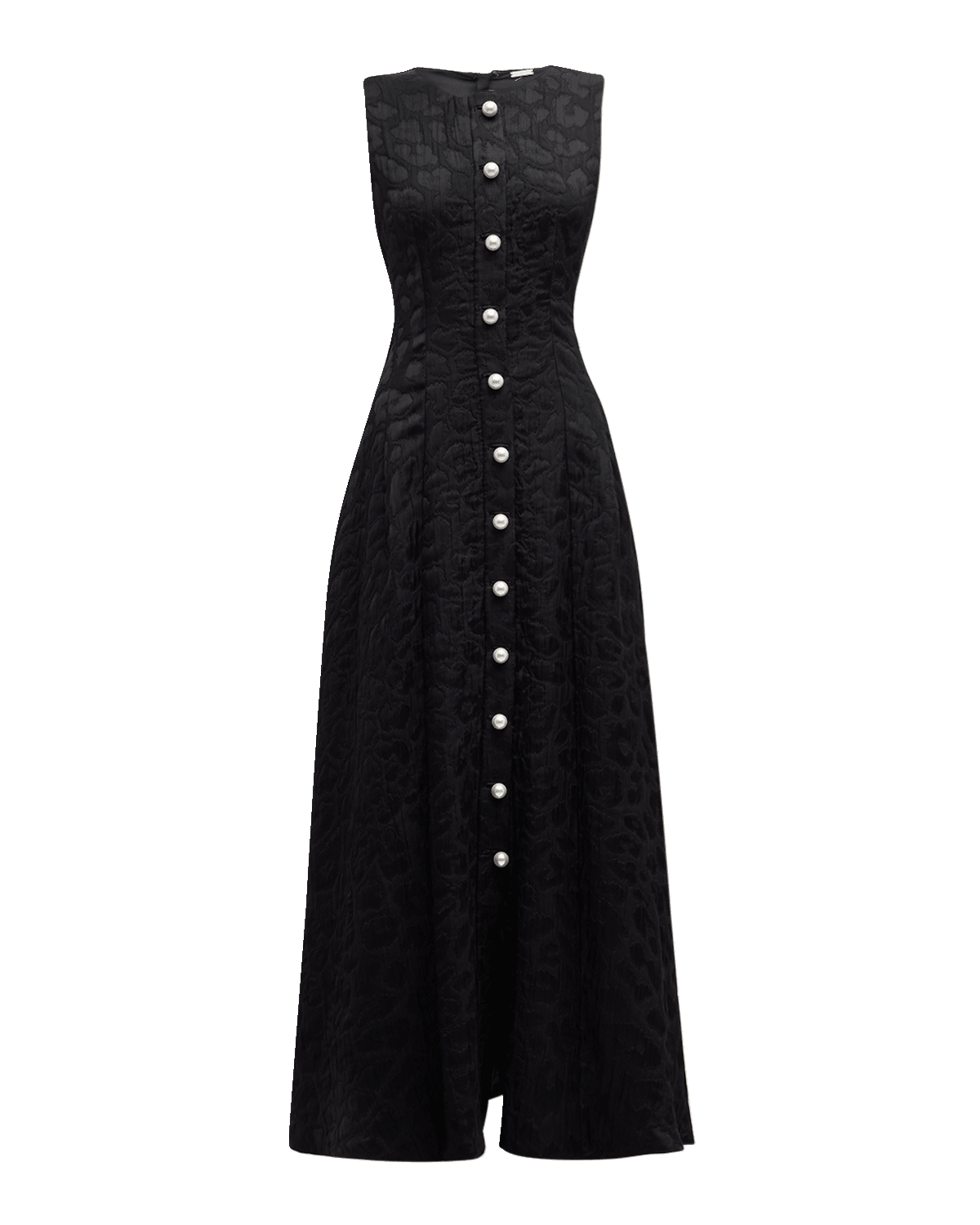 Adam Lippes Rory Panther Matelasse Button-Front Maxi Dress