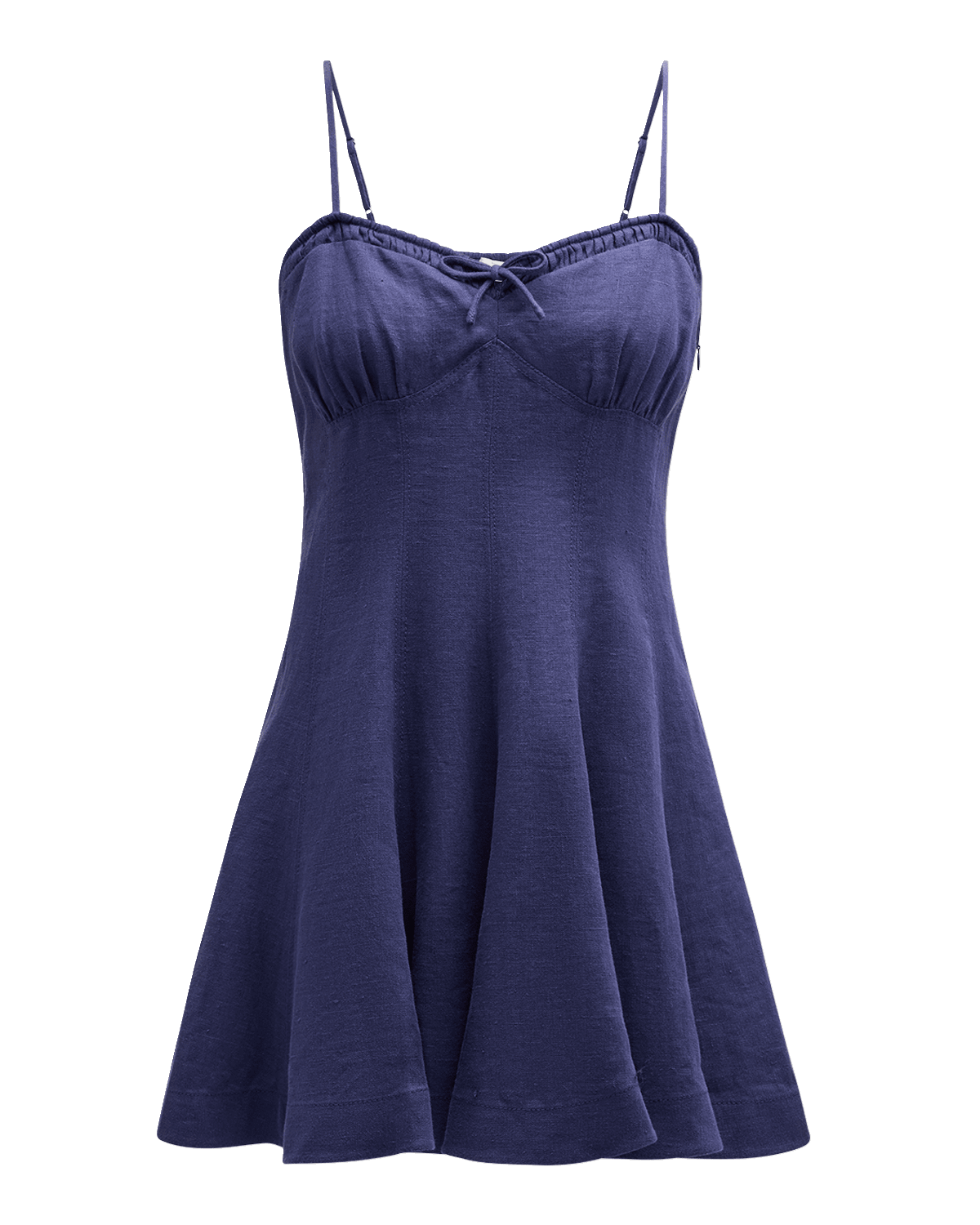 LoveShackFancy Shai Sweetheart Linen Mini Dress