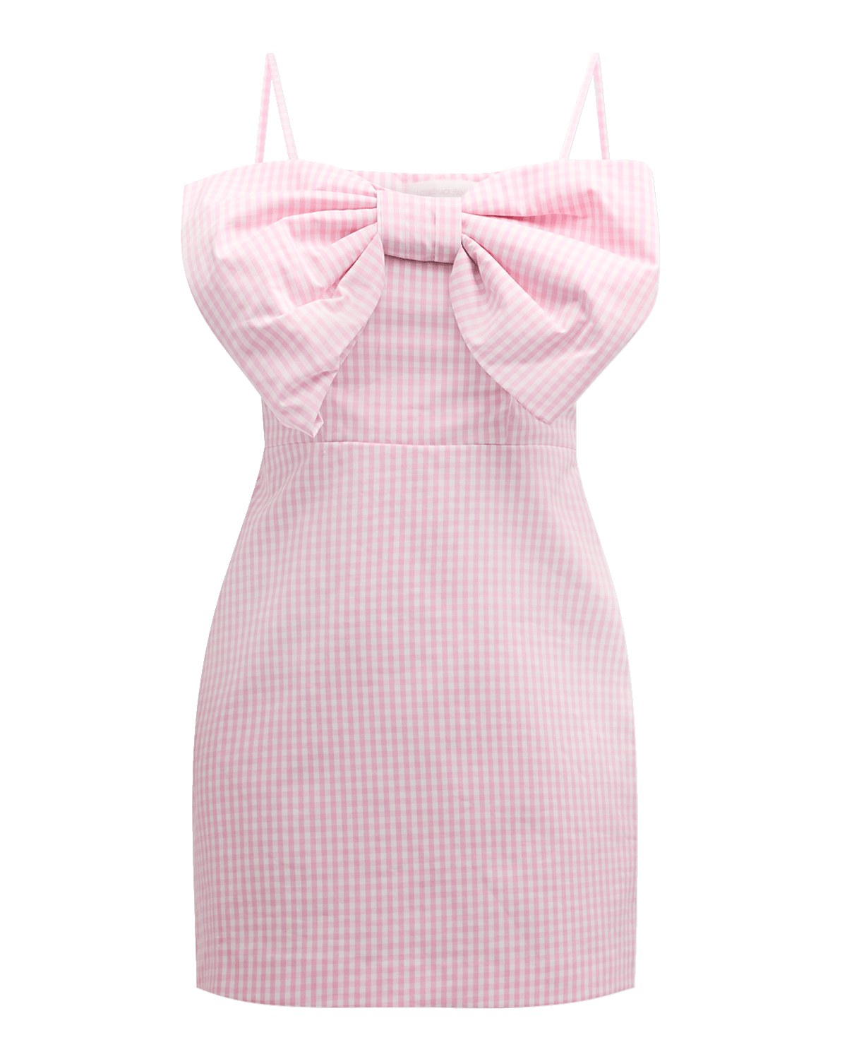 LoveShackFancy Bellica Bow-Embellished Cotton Gingham Mini Dress