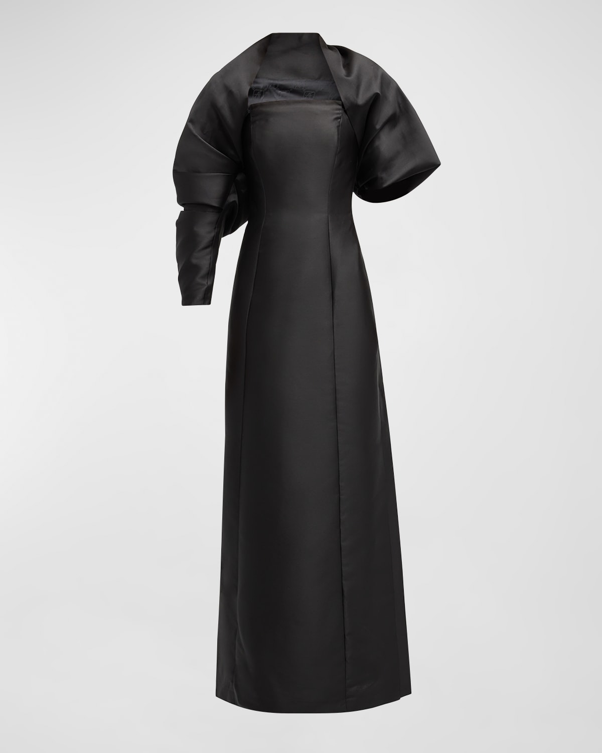 Alberta Ferretti Strapless Gown With Asymmetric Bolero