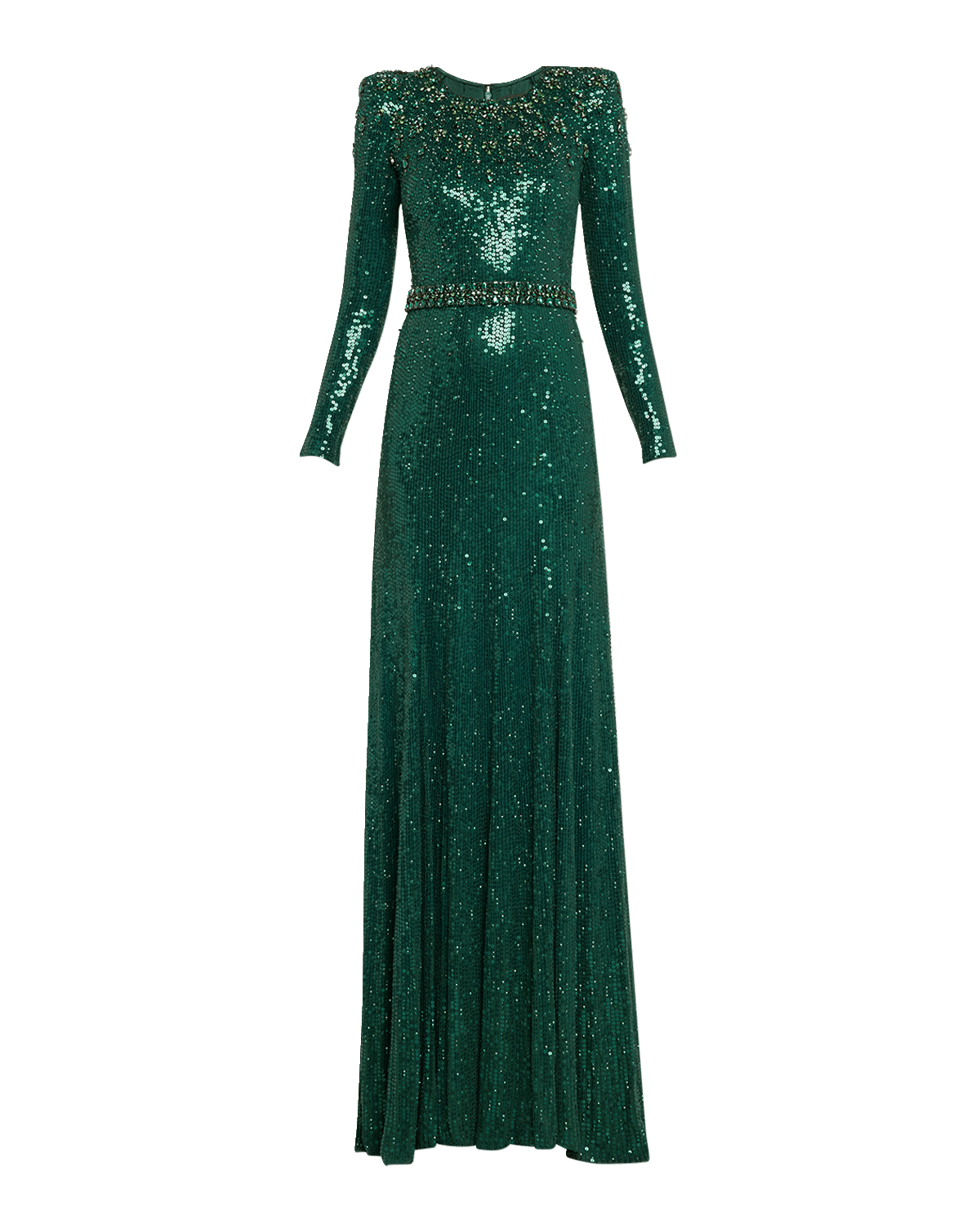 Jenny Packham Georgia Sequin Gown with Crystal Embellishments