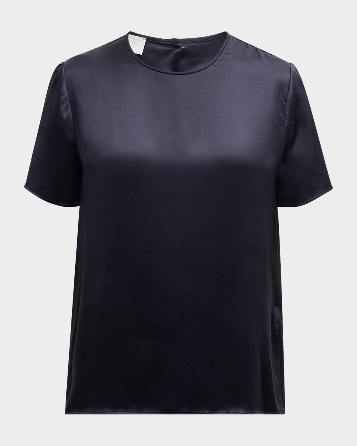 Eleventy Crewneck Silk Shirt