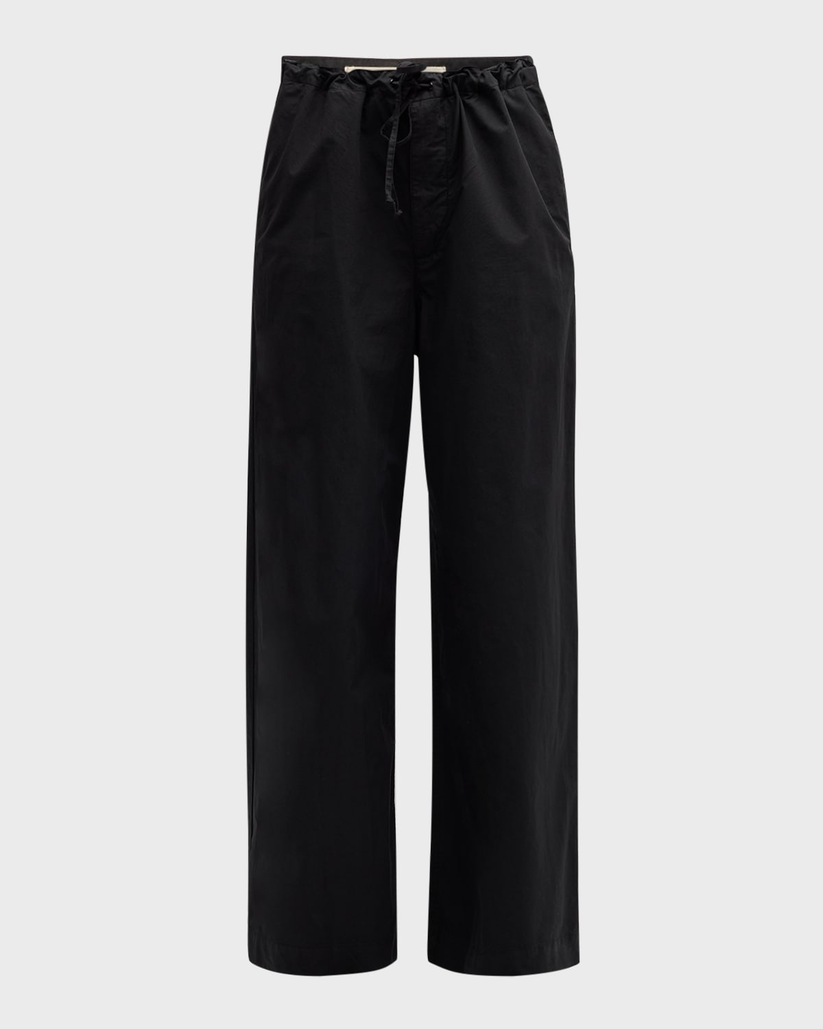 Nili Lotan Kai Cotton Straight-Leg Drawstring Pants