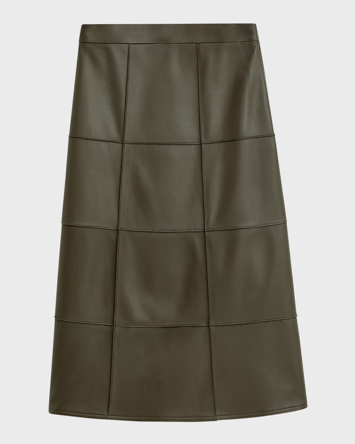 Joseph Keller Grid Nappa Leather Midi Skirt