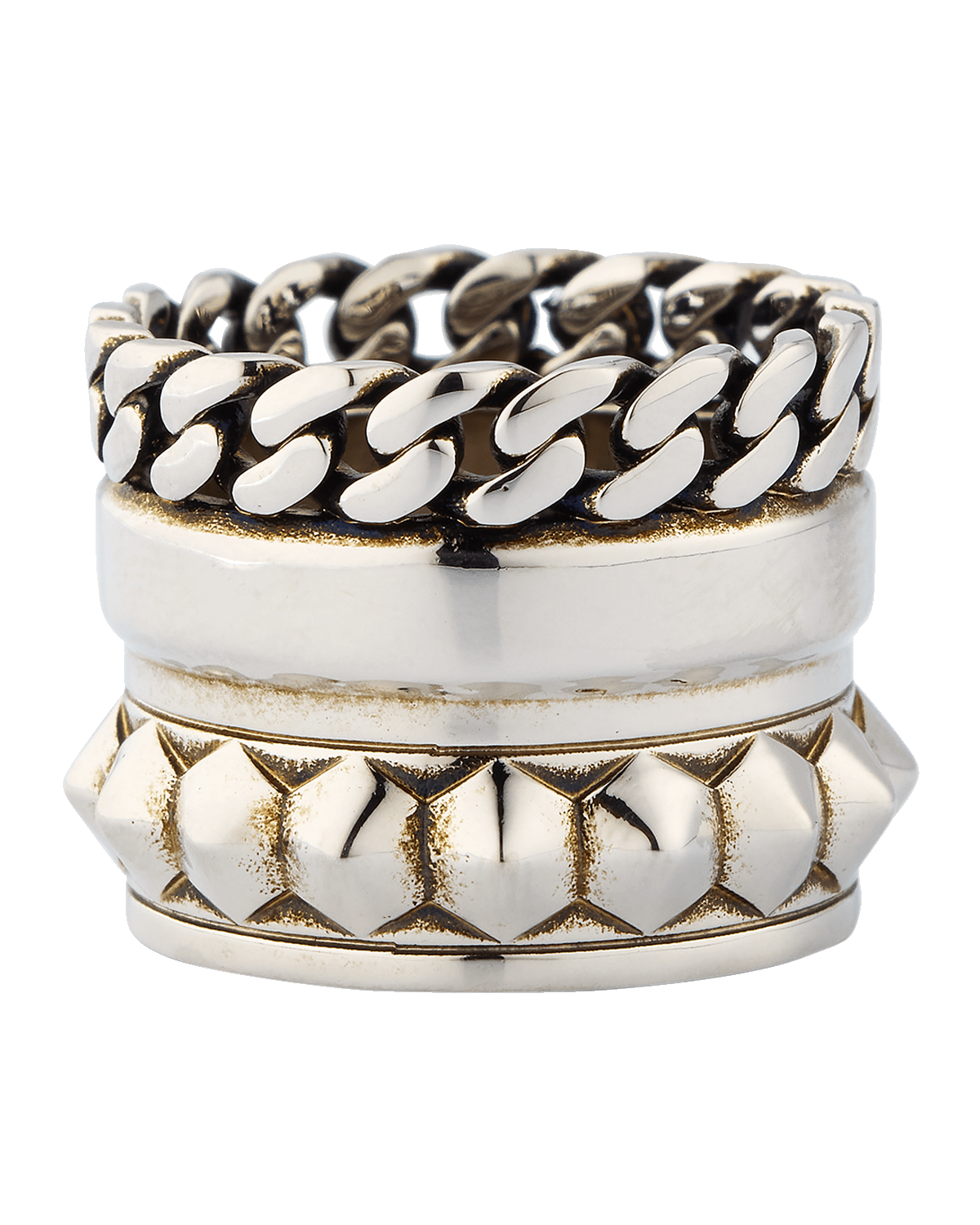 Alexander McQueen Men's Punk Multi-Layer Ring