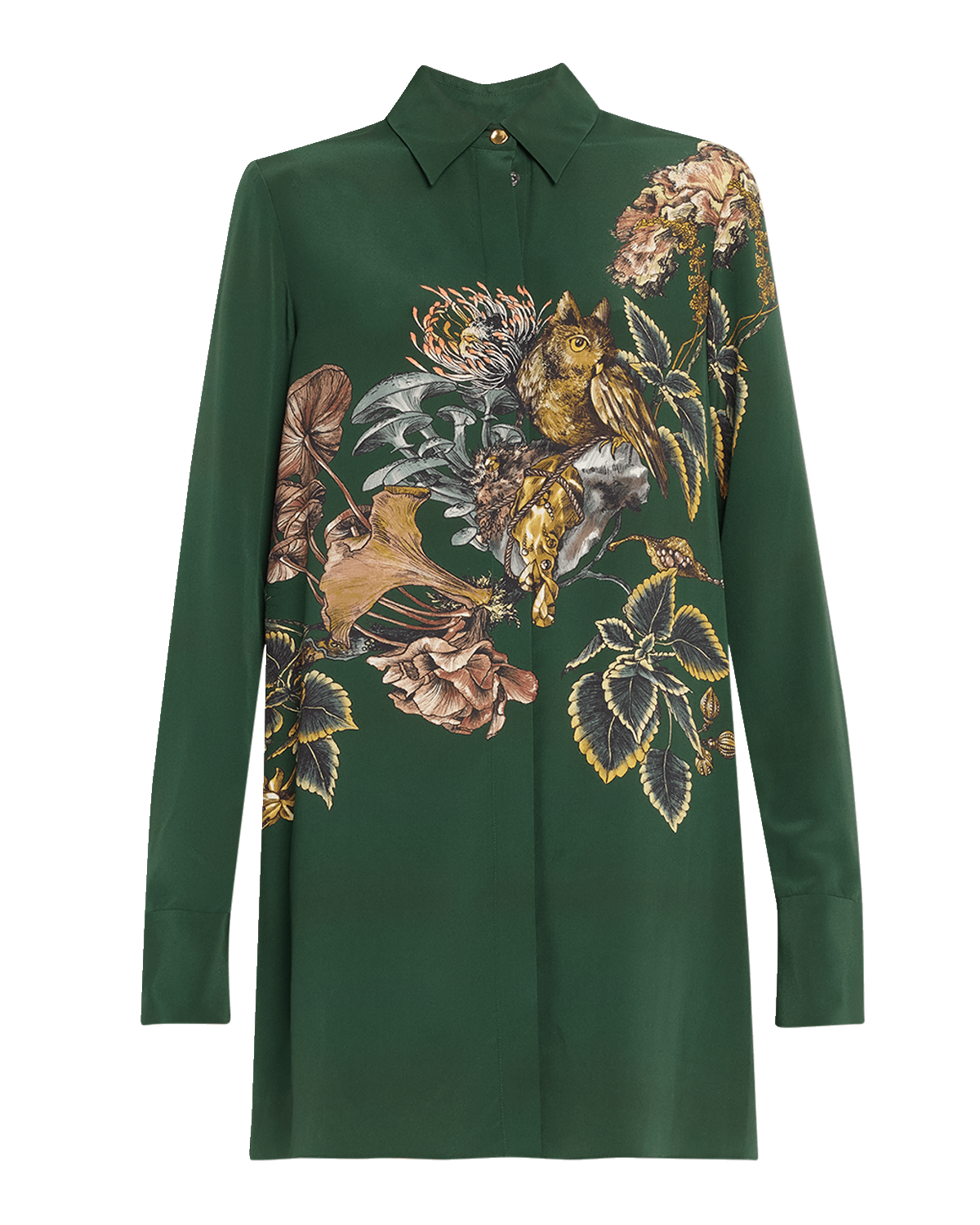 Jason Wu Collection Forest Floral Printed Shirtdress