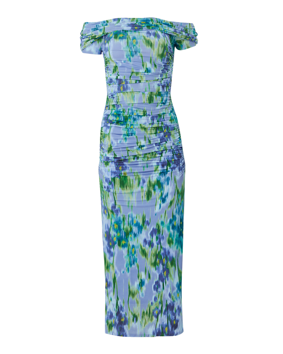 Carolina Herrera Ruched Off-The-Shoulder Midi Dress