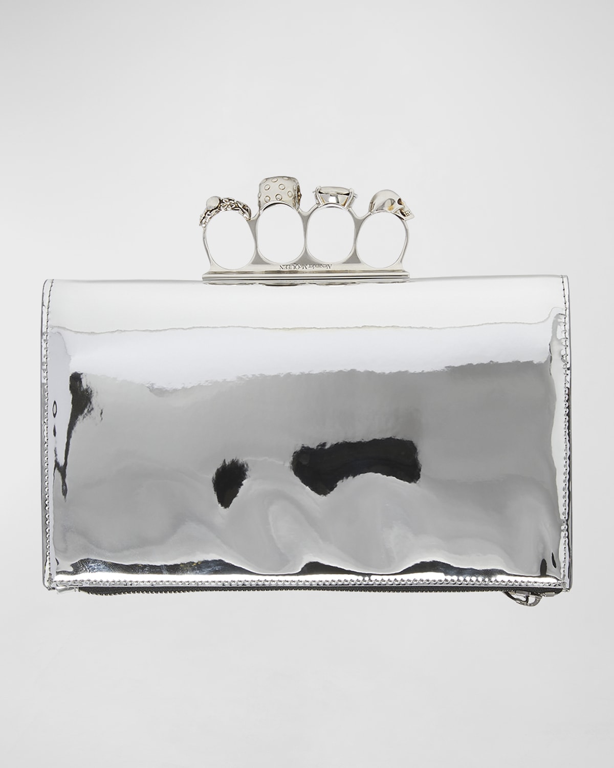 Alexander McQueen Men's The Knuckle Metallic Zip Wallet