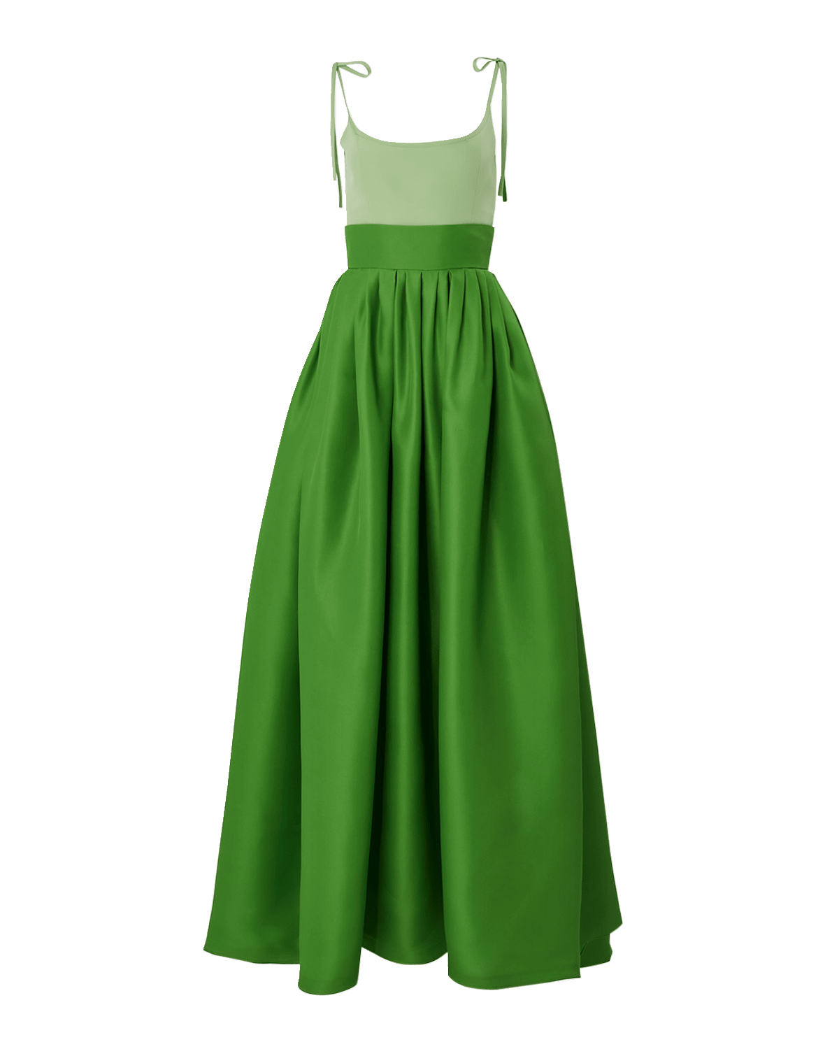 Carolina Herrera Tie-Strap Scoop-Neck Ball Gown