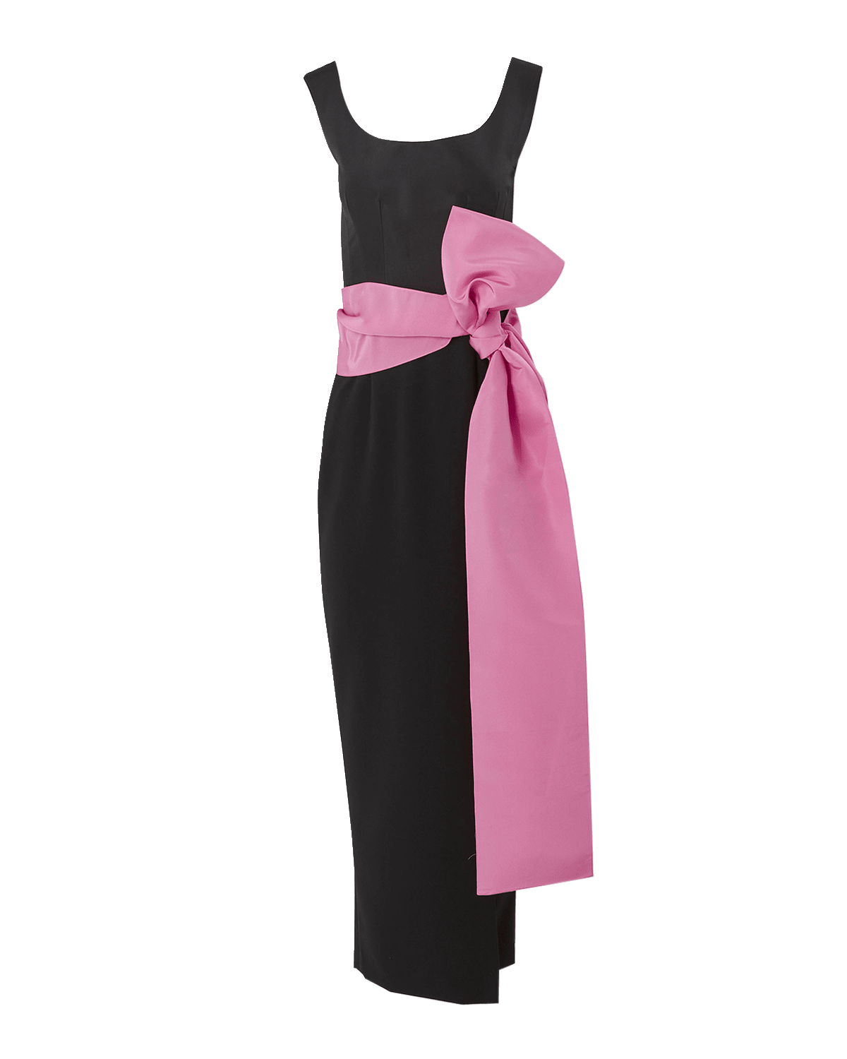 Carolina Herrera Sleeveless Bow-Sash Slit-Hem Midi Dress