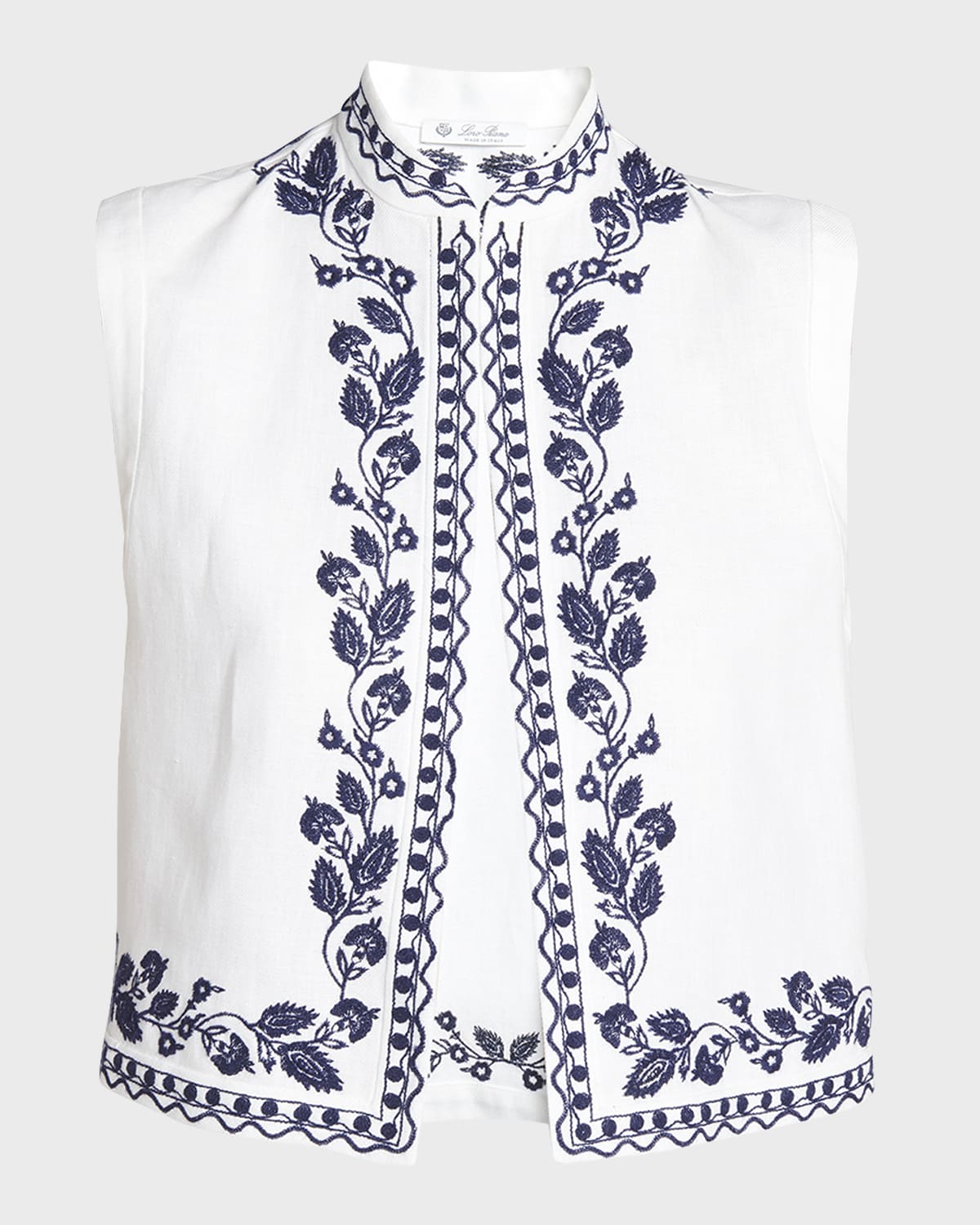 Loro Piana Dabney Embroidered Antigua Gilet