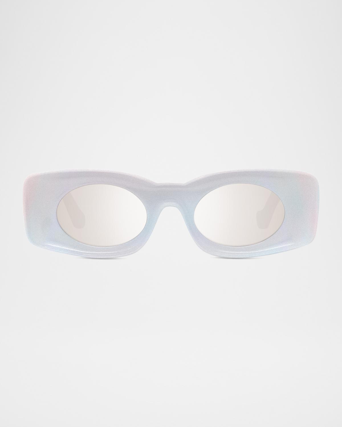 Men & apos;s Holographic Thin Geometric Sunglasses