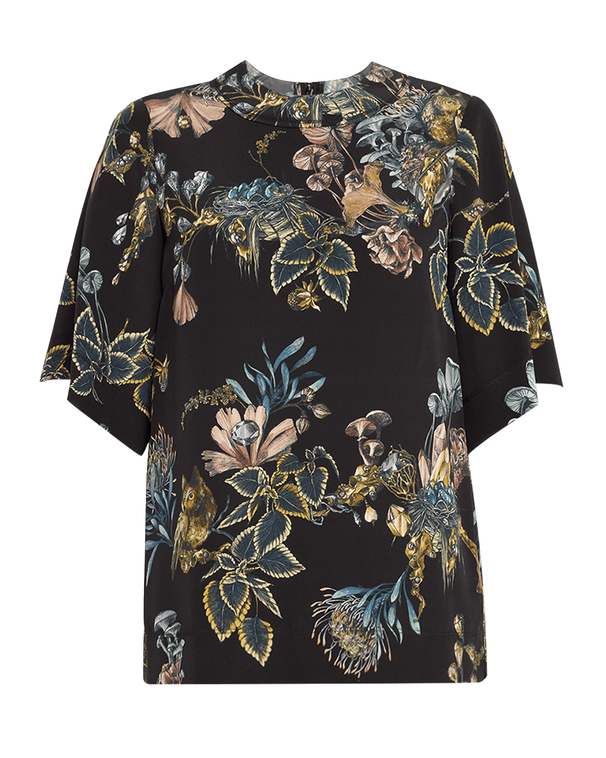 Jason Wu Collection Forest Floral Short-Sleeve Top