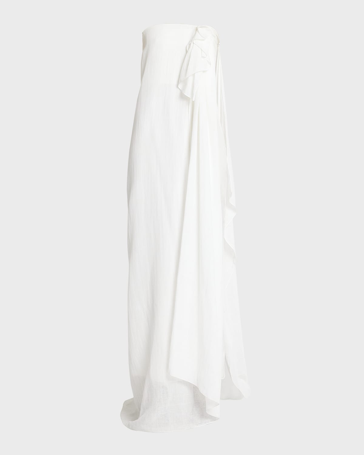 THE ROW Madleine Strapless Cascading-Drape Gown