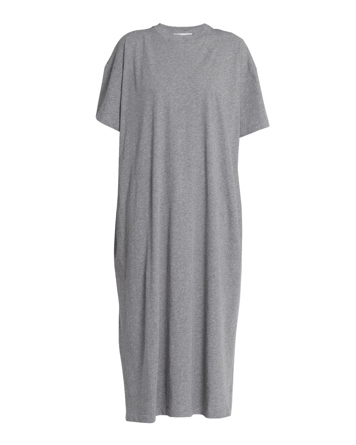 THE ROW Simo Short-Sleeve Heathered Cotton Maxi T-Shirt Dress