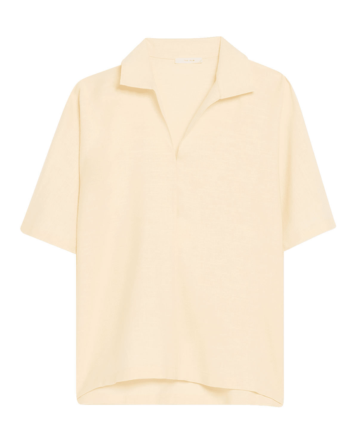THE ROW Wen Short-Sleeve Collared Top