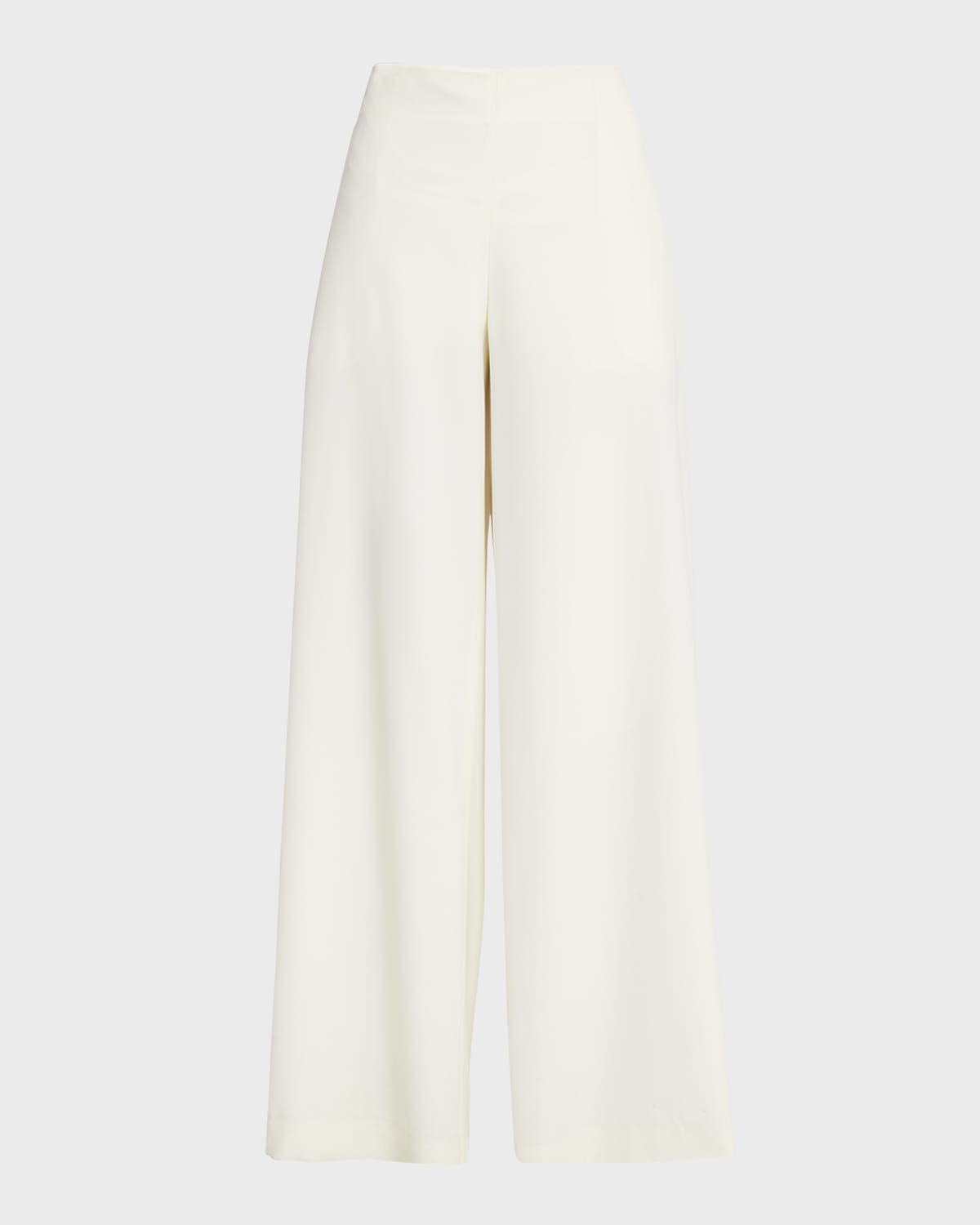 THE ROW Dela Mid-Rise Wide-Leg Wool Crepe Pants
