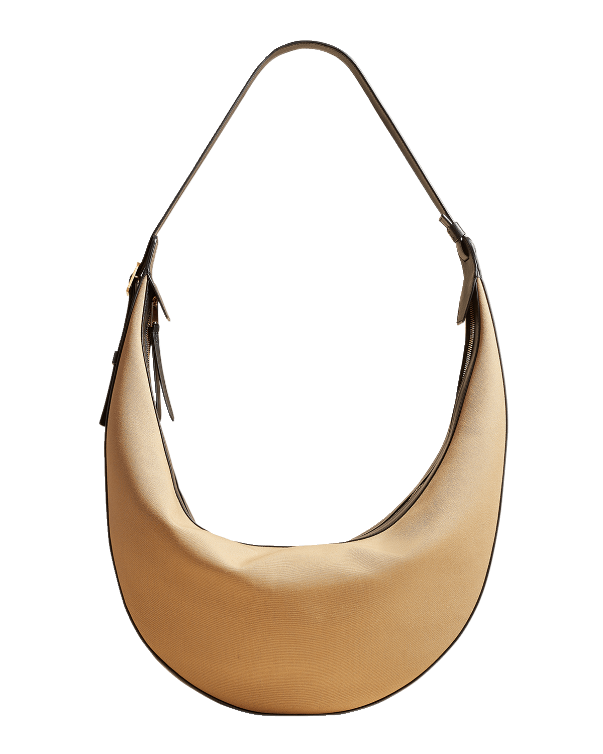 Khaite Augustina Canvas and Vegan Leather Hobo Bag