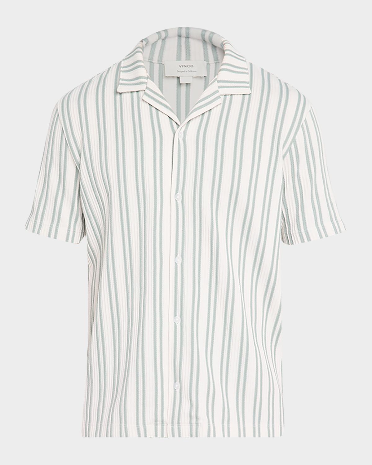 Vince Men's Jacquard Stripe Camp Shirt