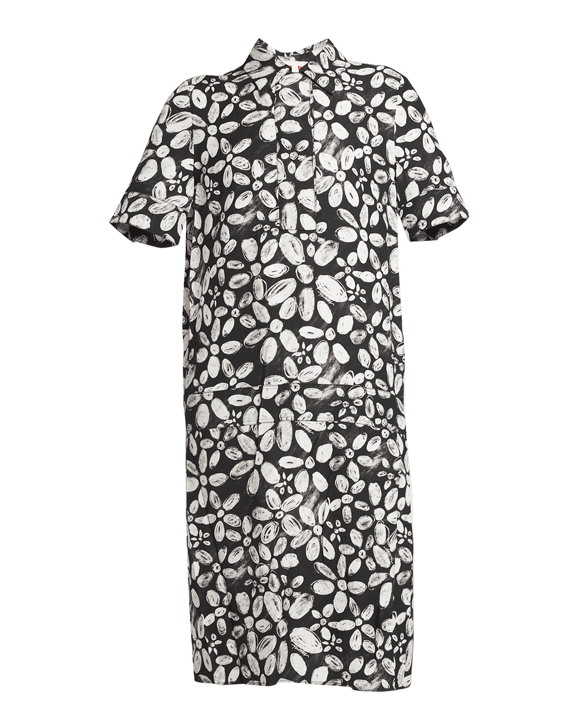 Marni Floral Print Midi Shirtdress