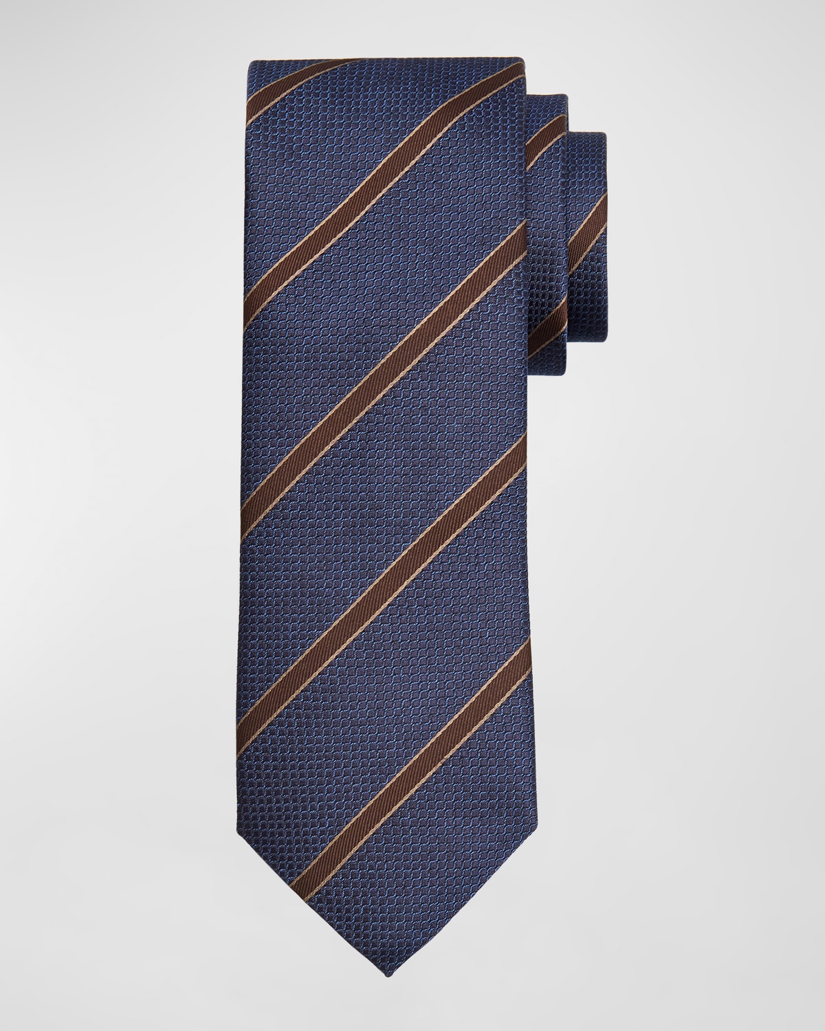 Canali Men's Silk Regimental Stripe Tie