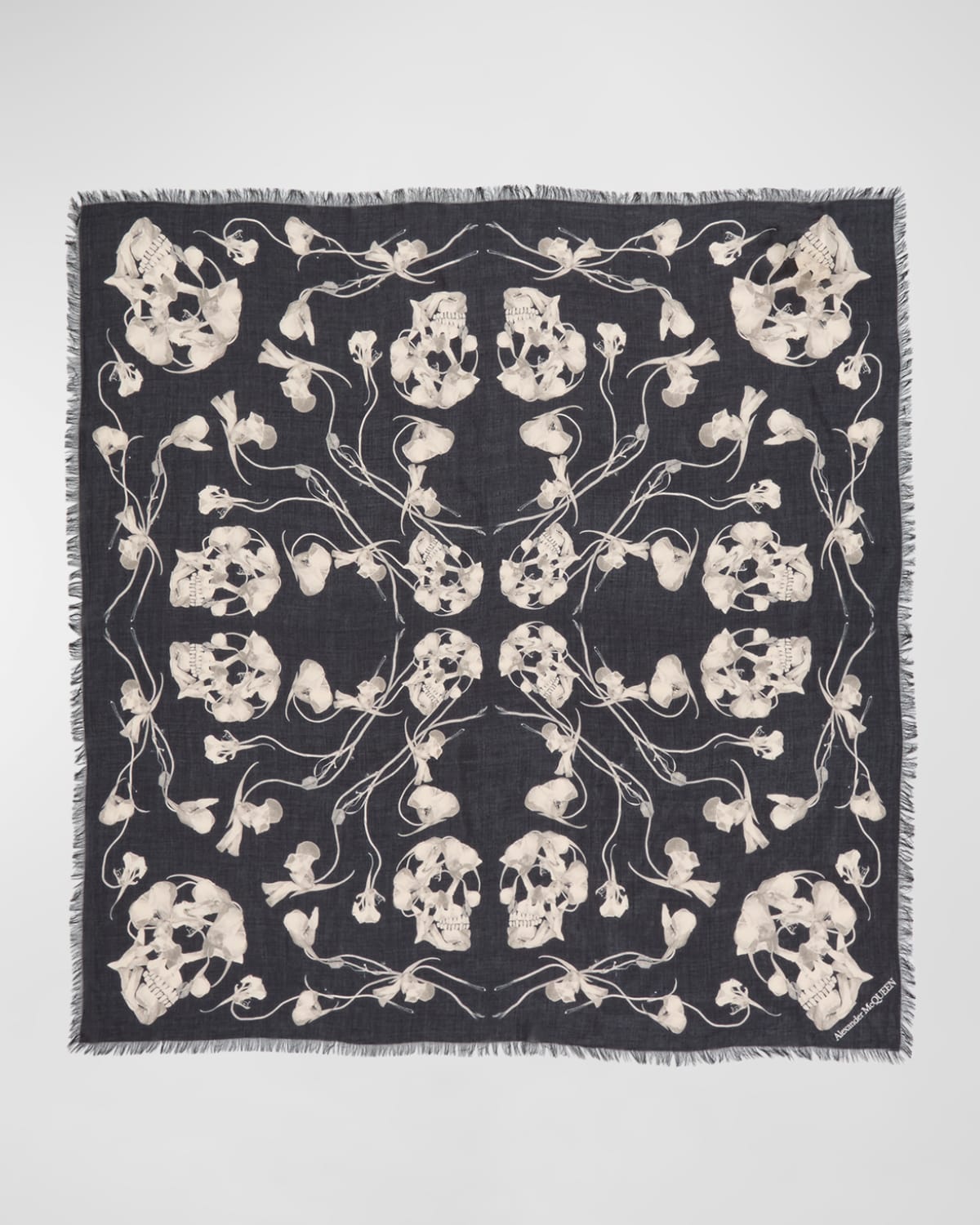 Alexander McQueen Men's Iron Flower Scarf