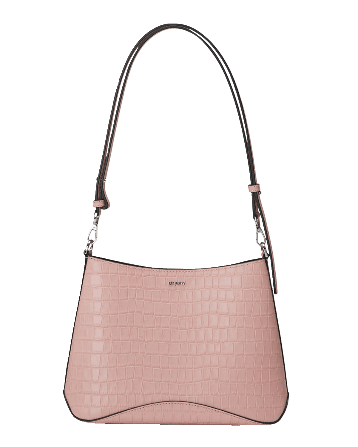 Oryany Focus Croc-Embossed Leather Crossbody Bag