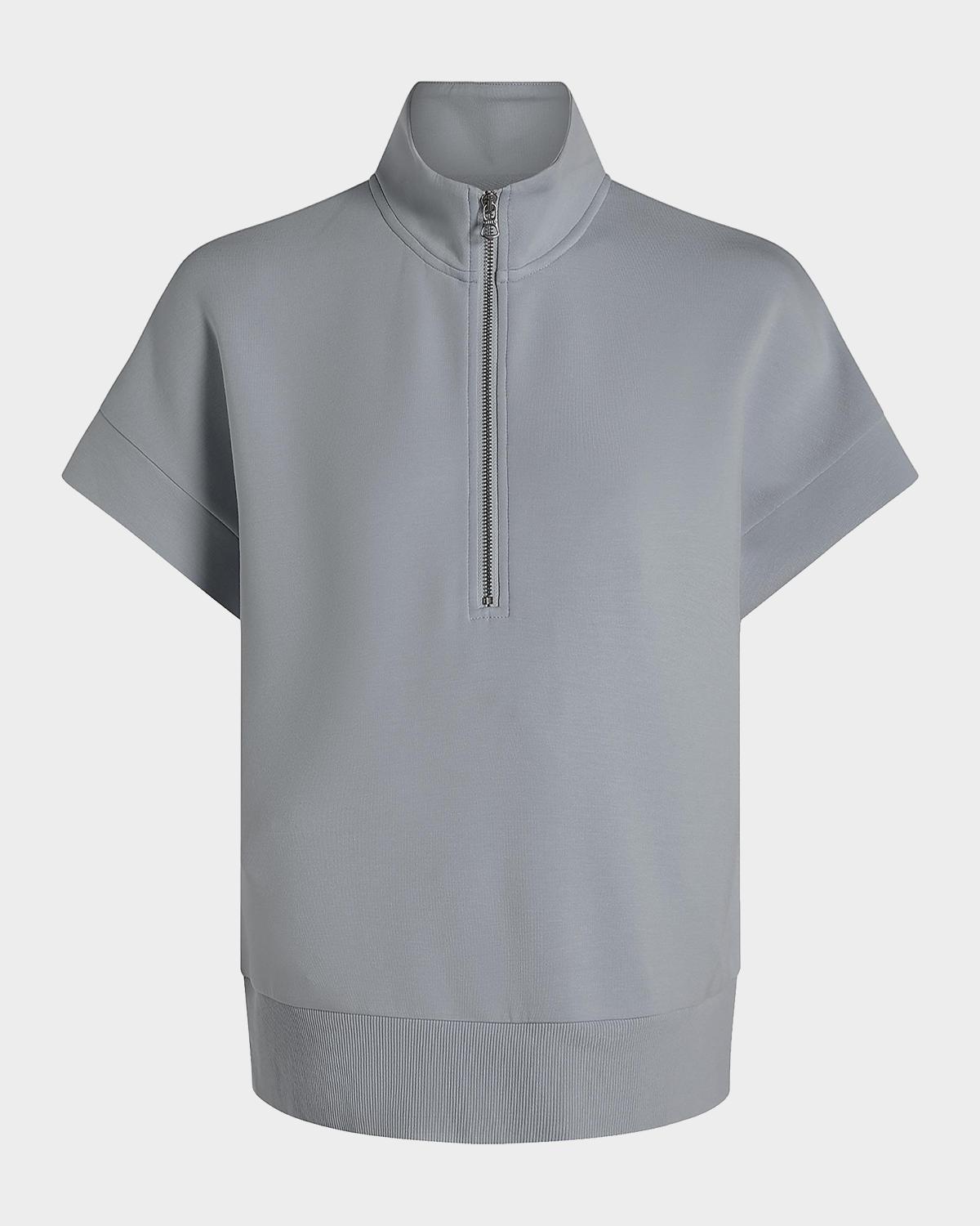 Varley Ritchie Short-Sleeve Half-Zip Sweatshirt