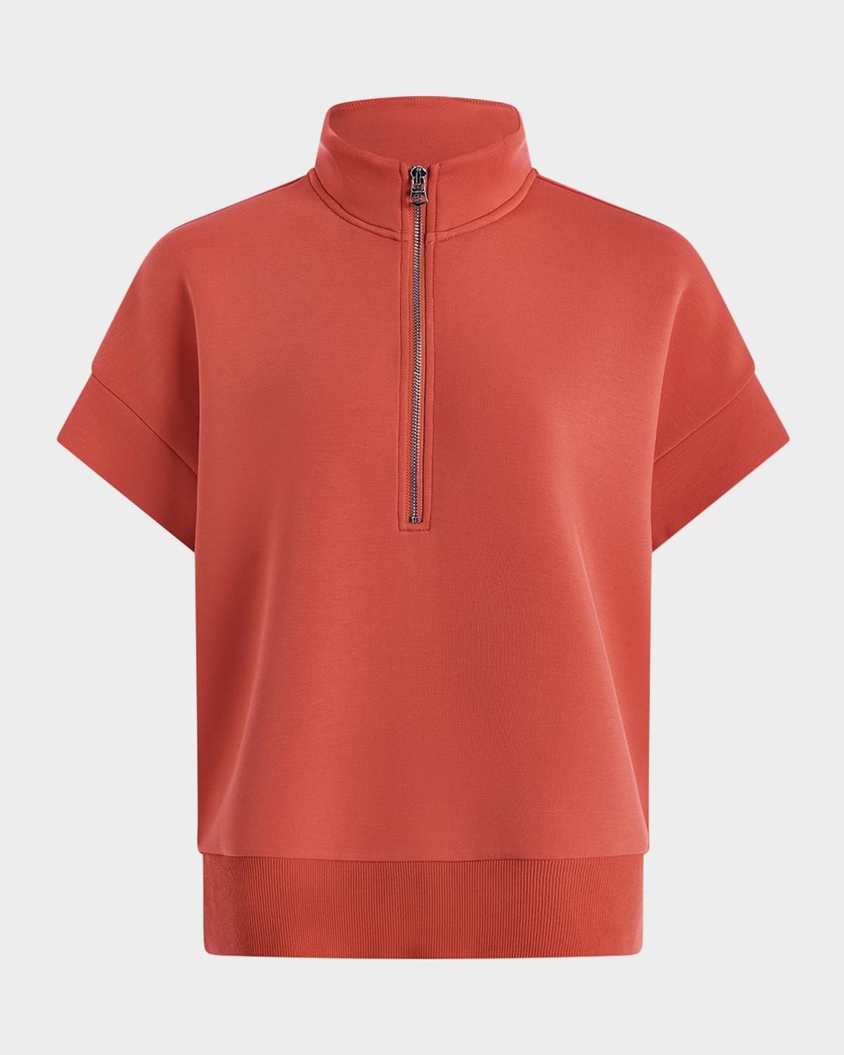 Varley Ritchie Short-Sleeve Half-Zip Sweatshirt