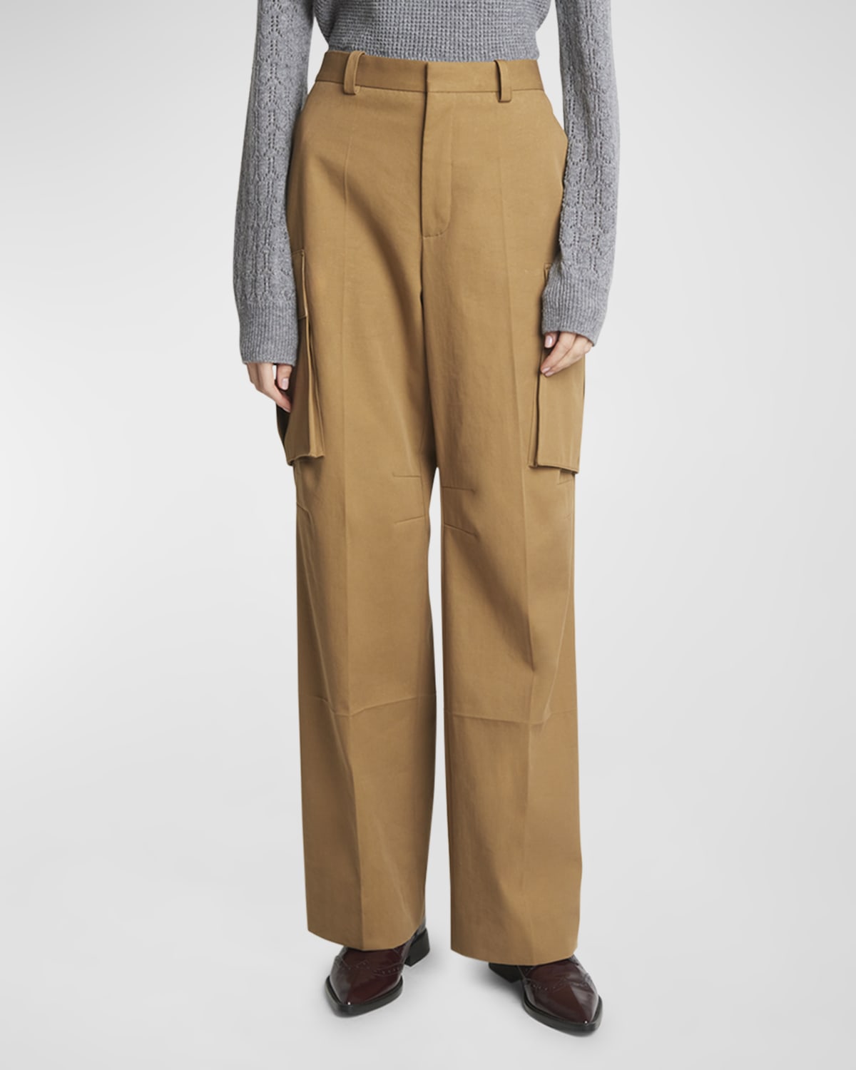 Victoria Beckham Relaxed Wide-Leg Cargo Trousers
