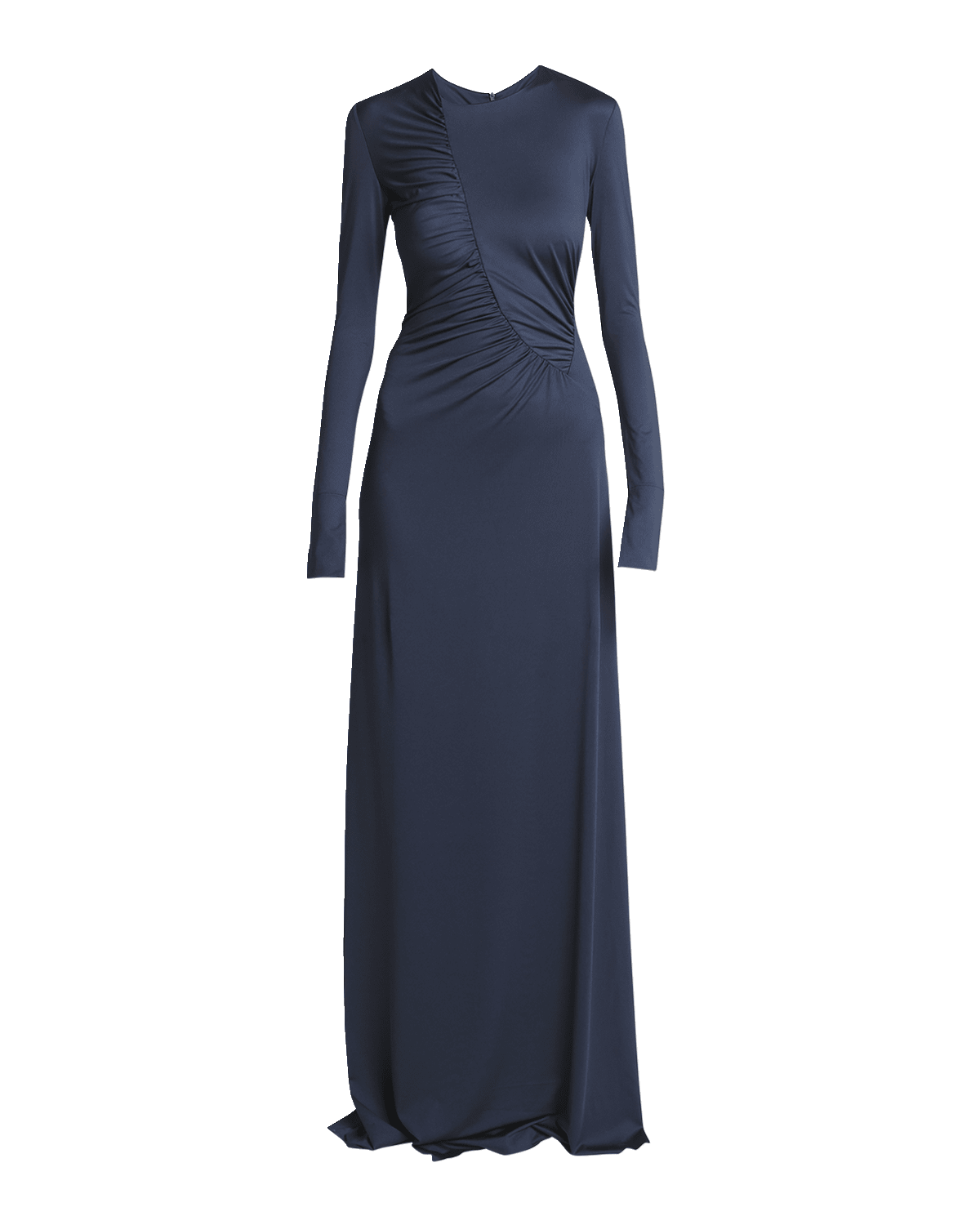 Victoria Beckham Ruched Detail Long-Sleeve Gown