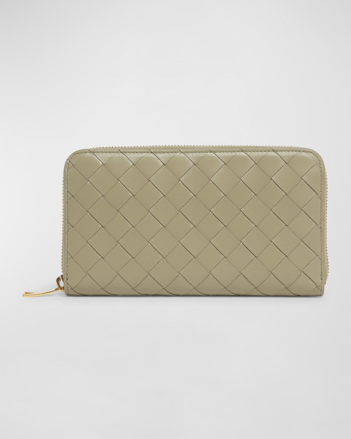 Bottega Veneta Zip Leather Continental Wallet