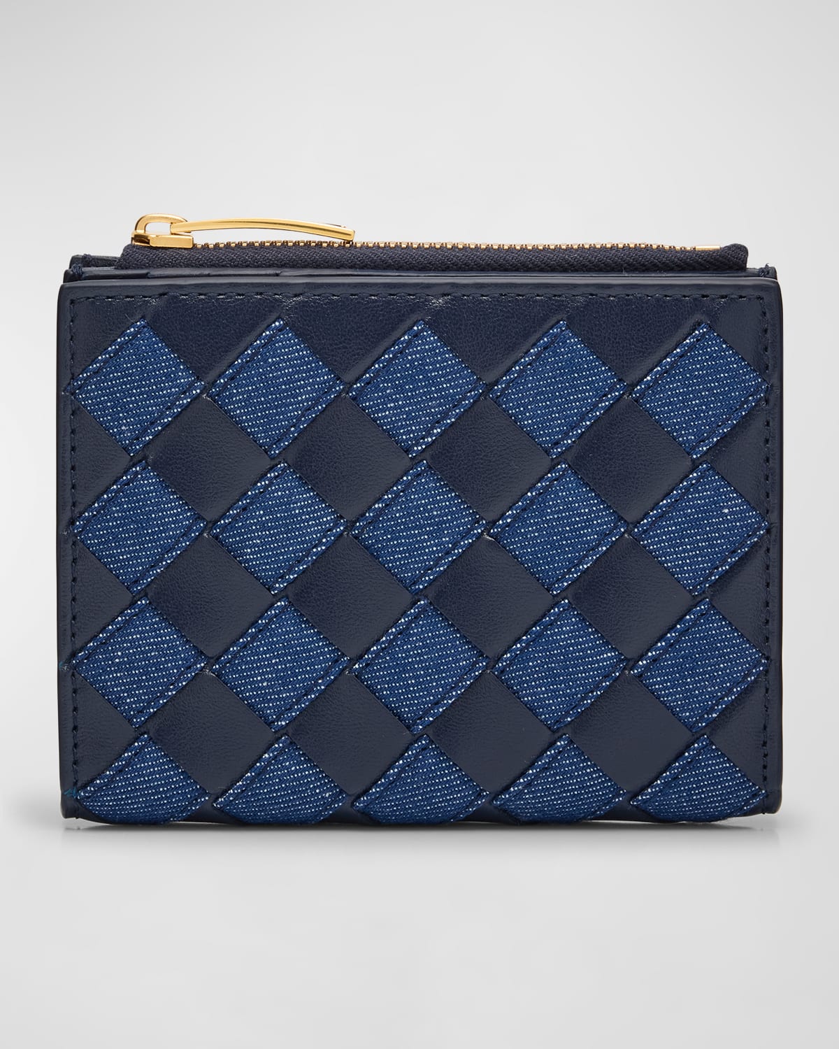 Bottega Veneta Small Bifold Denim Wallet