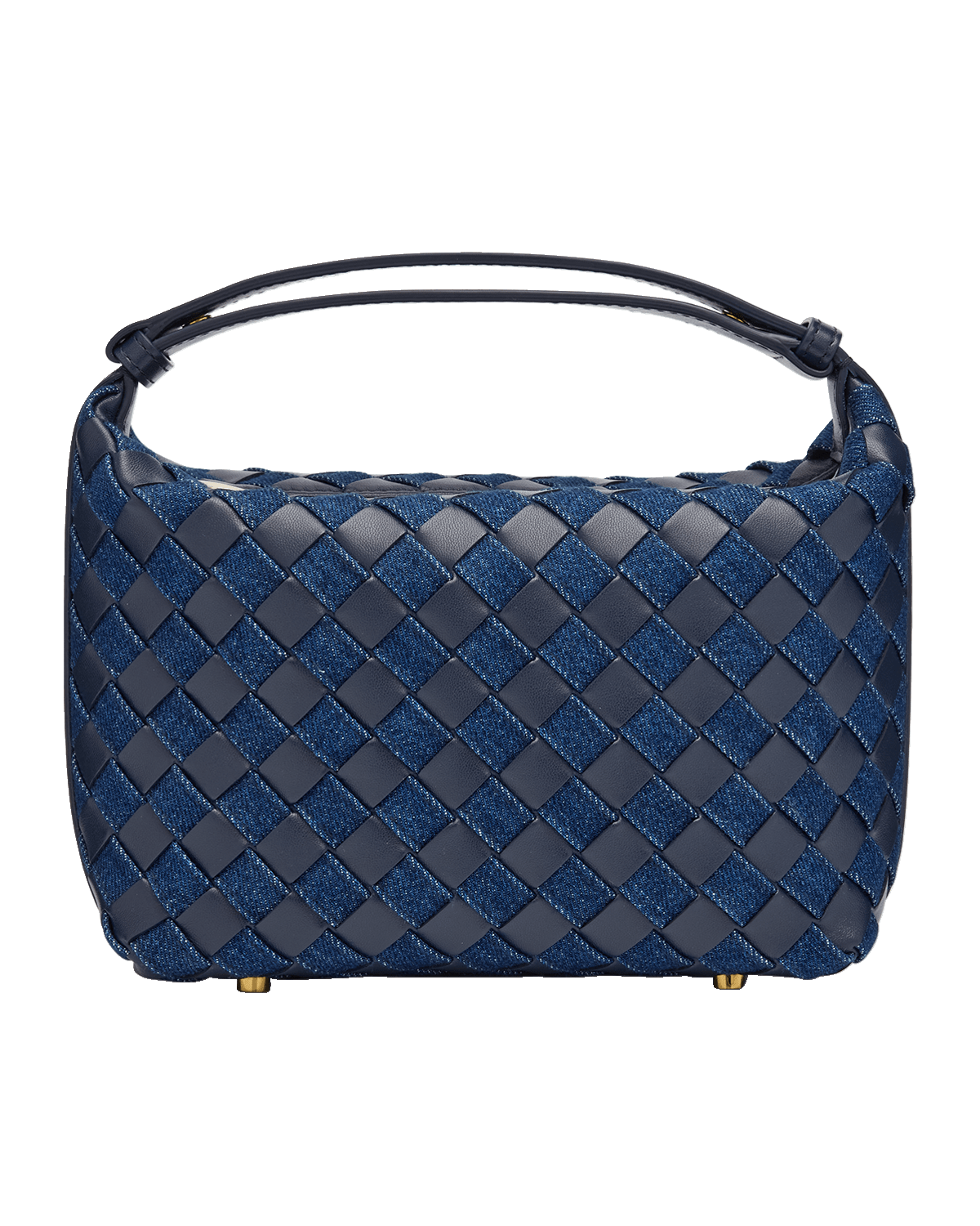Bottega Veneta Mini Wallace Denim Top-Handle Bag