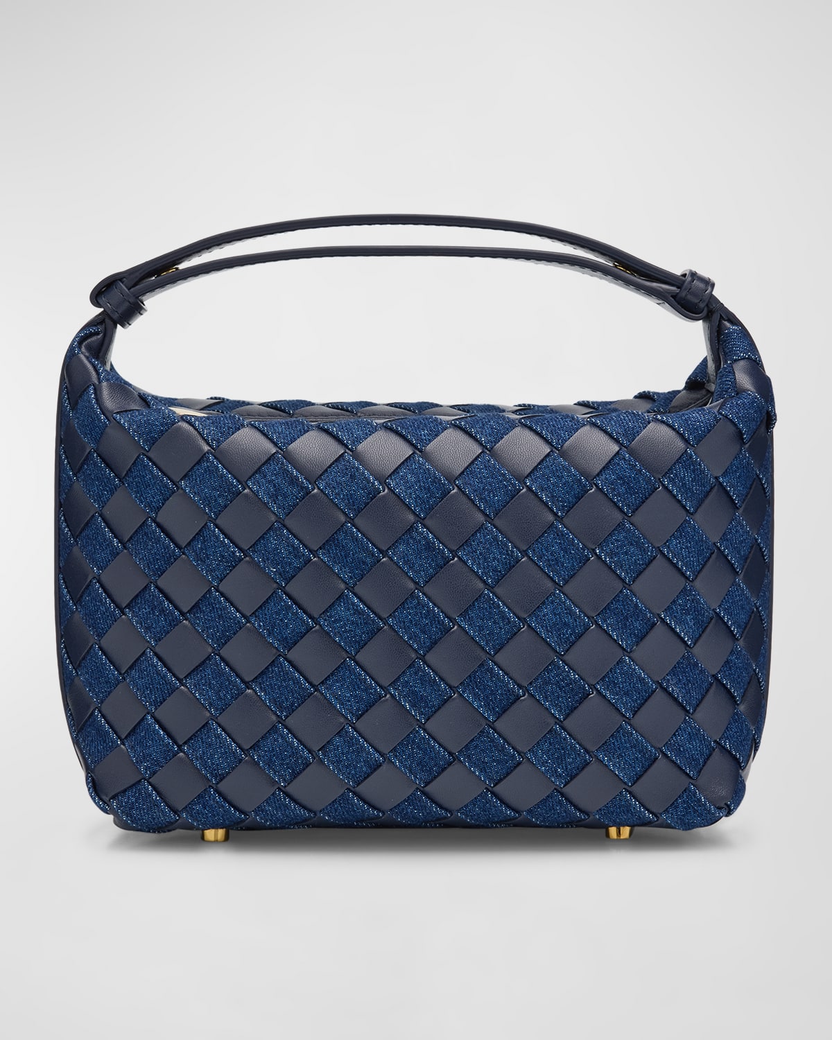 Bottega Veneta Mini Wallace Denim Top-Handle Bag