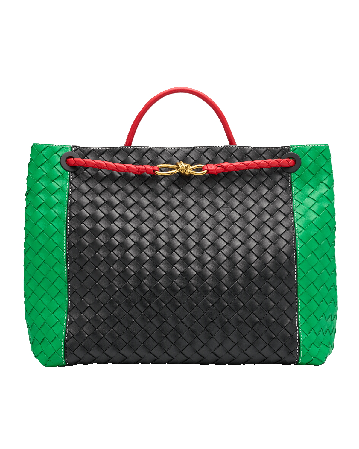 Bottega Veneta Andiamo Large Colorblock Leather Top-Handle Bag