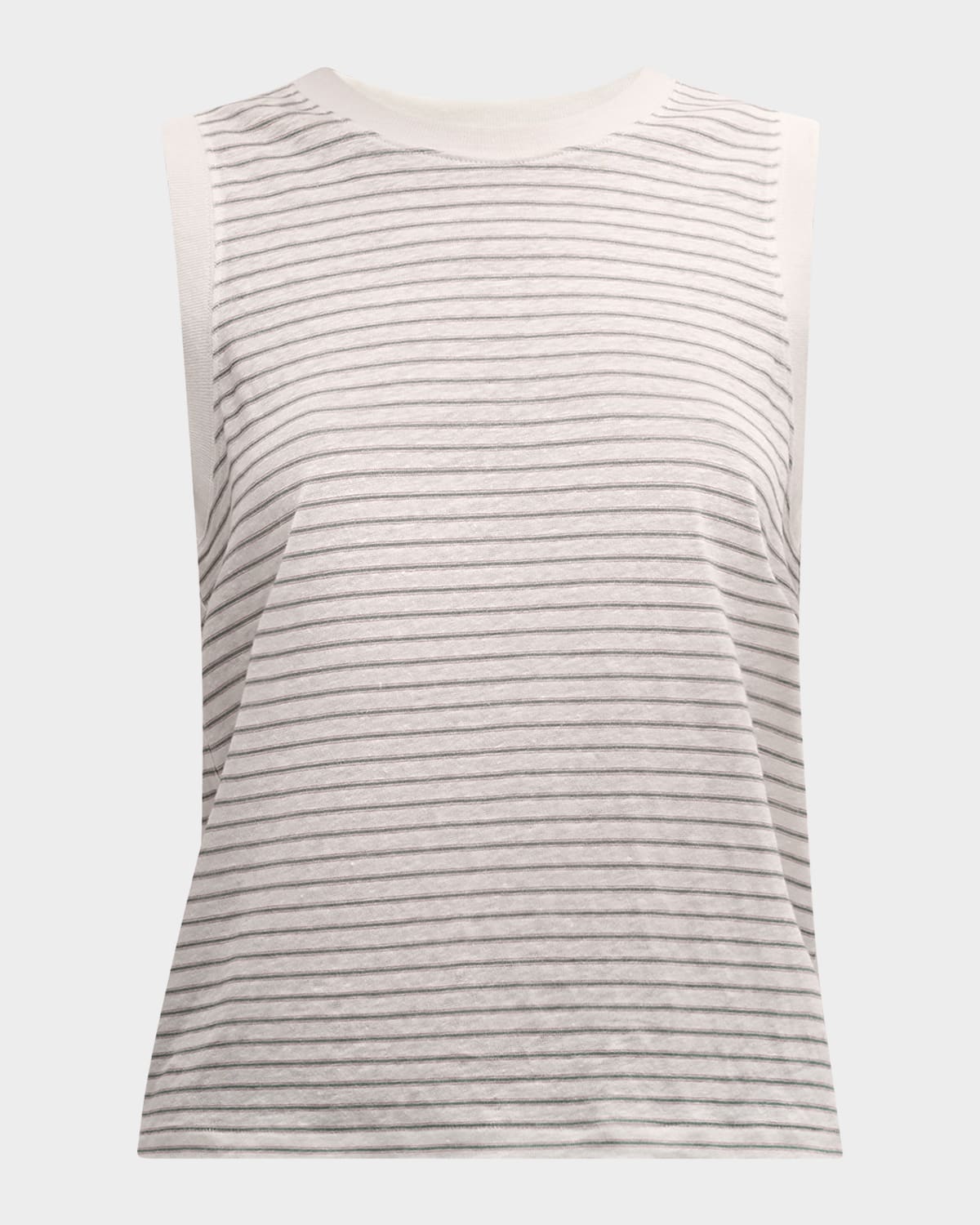 FRAME Stripe Crewneck Muscle Tee