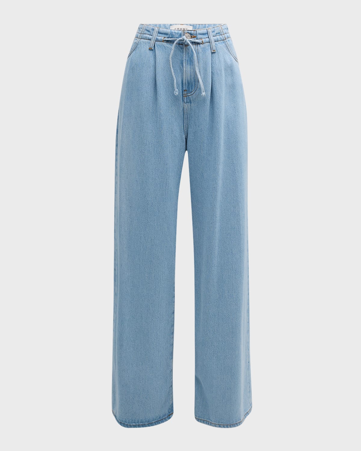 FRAME Super Drape Drawstring Wide-Leg Jeans