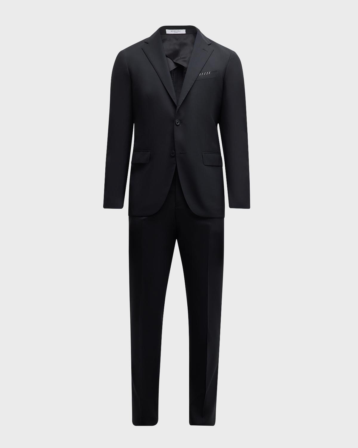 Boglioli Men's Solid Wool Suit