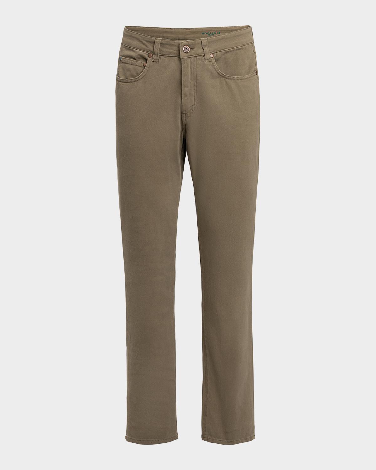 Boglioli Men's Washed Cotton 5-Pocket Pants