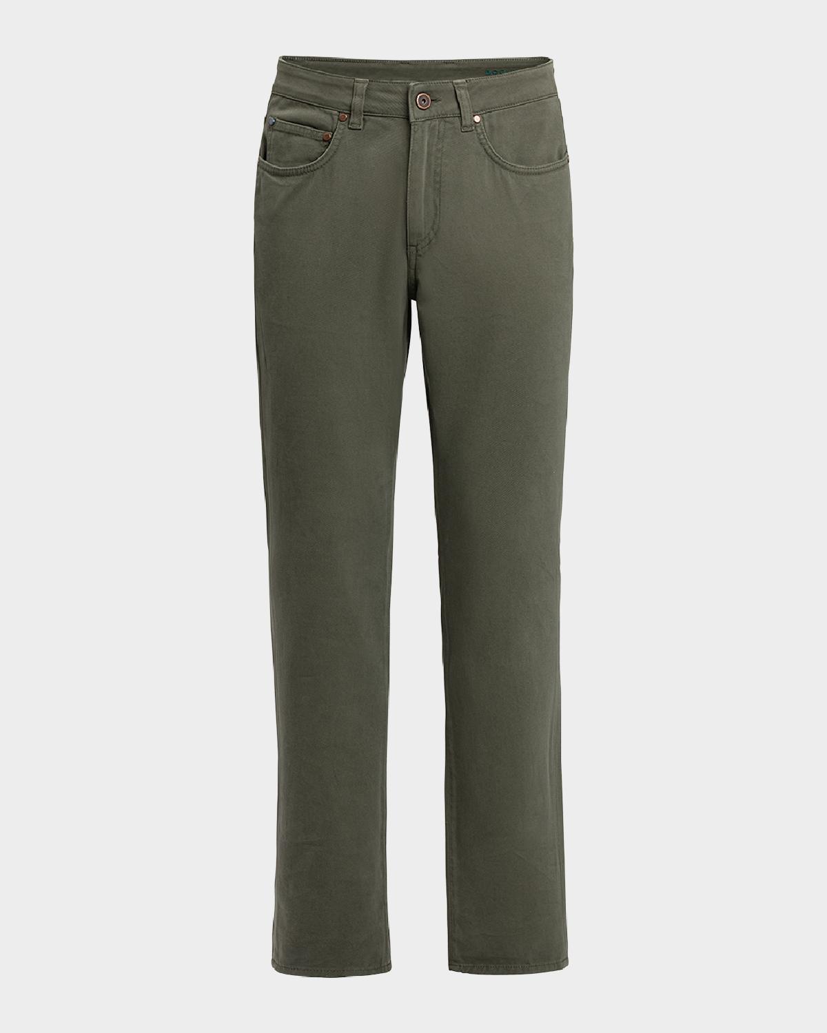 Boglioli Men's Washed Cotton 5-Pocket Pants